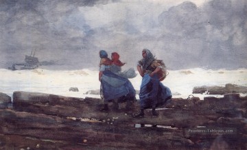 Fisherwives Winslow Homer aquarelle Peinture à l'huile